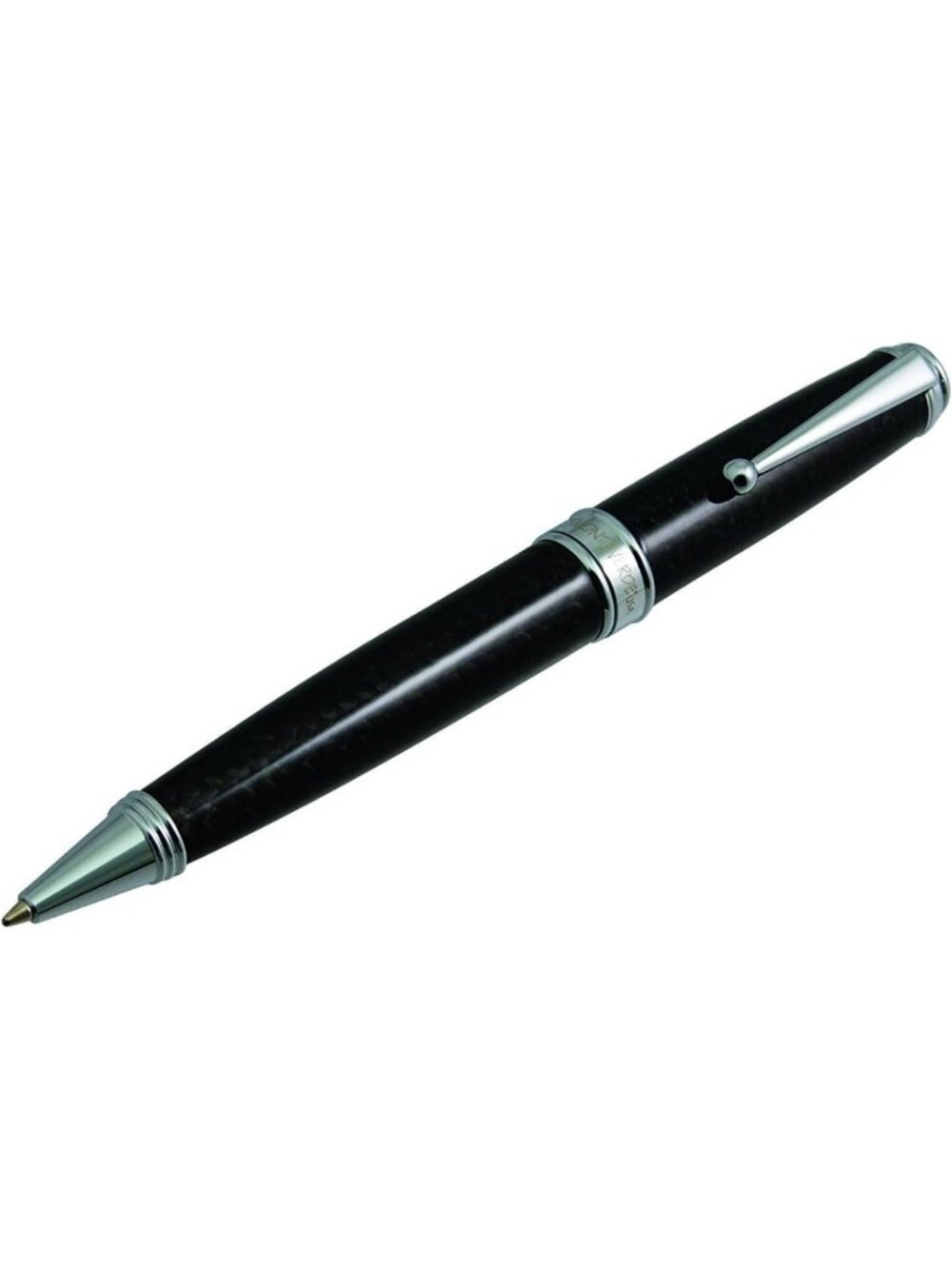 Deluxe Chrome & Carbon Fiber Ballpoint Pen - Premium Writing Instrument for